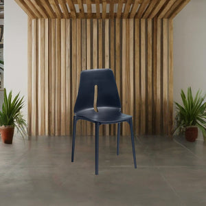 Set 4 Sedie polipropilene Oblong colore antracite