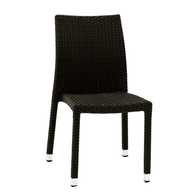 Sedia polyrattan adila noce quadro cm 47x61h44/46/88