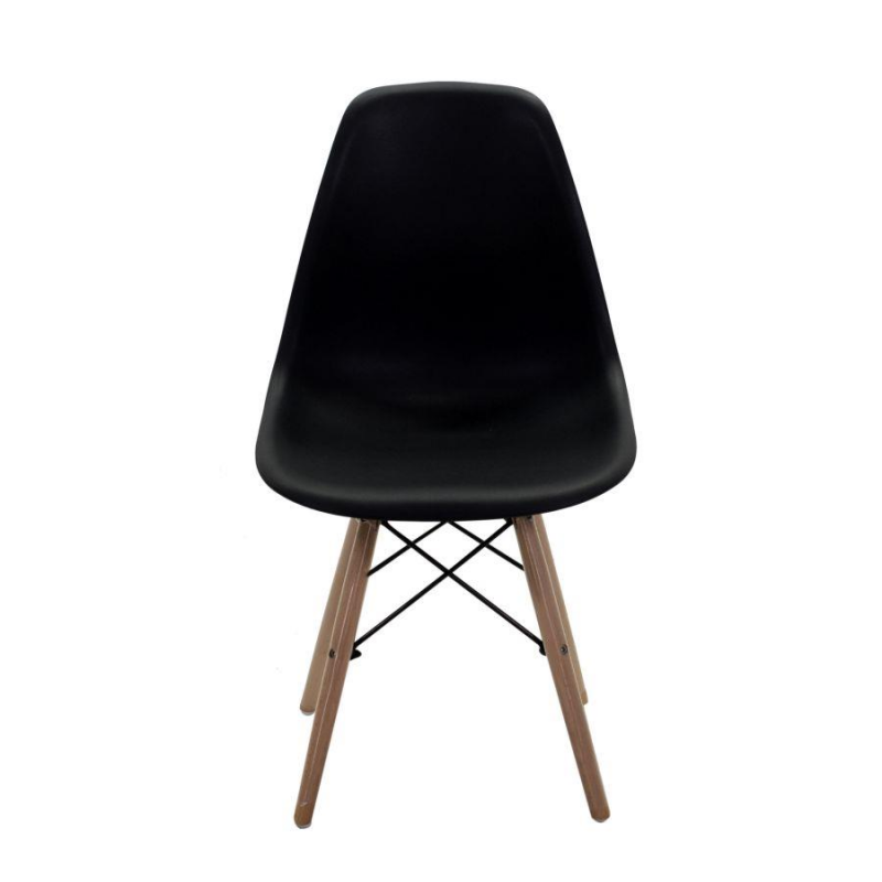 Sedia resina legno nero cm 51x46h42,5/82