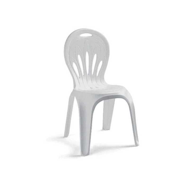 Sedia Resina Monoblocco Stella di Mare Bianca 1185 Scab