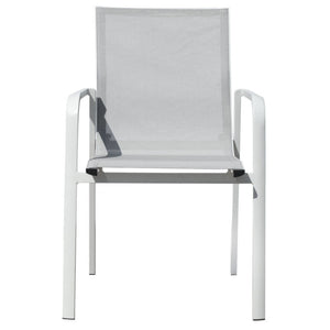 Sedia Samo Alluminio Bianco Text Grigio Chiaro Moia