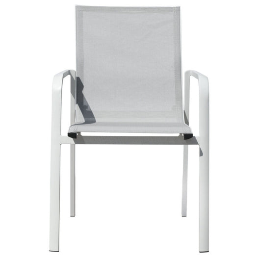 Sedia Samo Alluminio Bianco Text Grigio Chiaro Moia