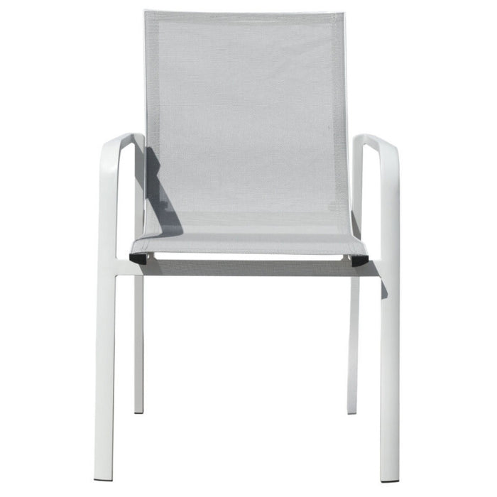 Sedia Samo Alluminio Bianco Text Grigio Chiaro Moia