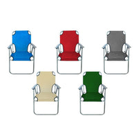 Trade Shop - Sedia Sdraio Pieghevole Campeggio Spiaggia Relax In Tessuto Oxford 52x63x74.5cm 350017 -