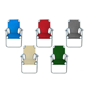 Trade Shop - Sedia Sdraio Pieghevole Campeggio Spiaggia Relax In Tessuto Oxford 52x63x74.5cm 350017 -