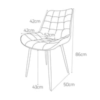 SHANGHAI - Set di 2 sedie di design in leatherette imbottita e trapuntata. Set di 2 sedie da pranzo, ufficio, studio. Sedute in ecopelle colore marrone effetto cuoio