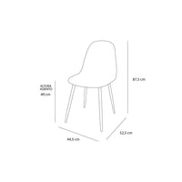 LÚZETE - SEDIA STENMARK ARENA CON GAMBE IN COLORE NATURALE