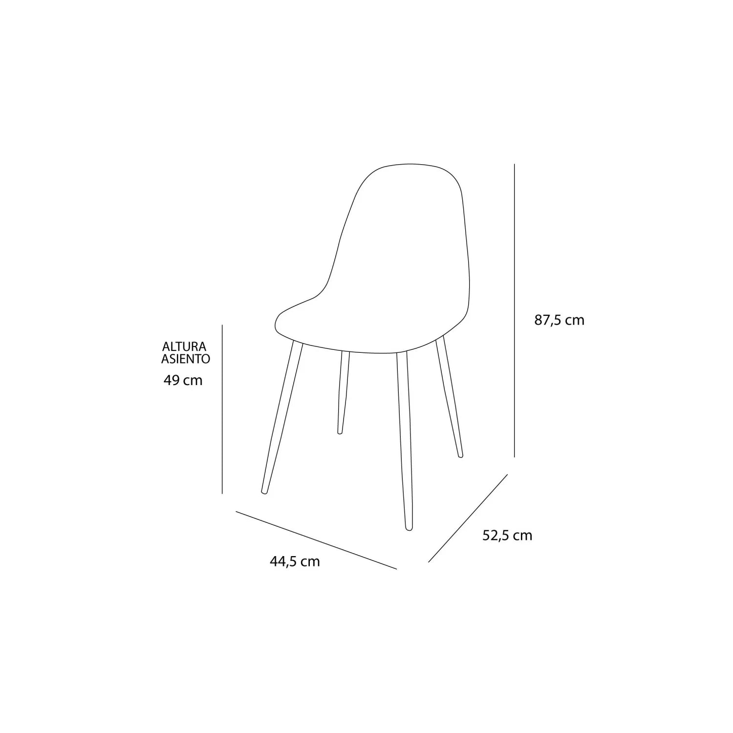 LÚZETE - SEDIA STENMARK ARENA GAMBE NERE
