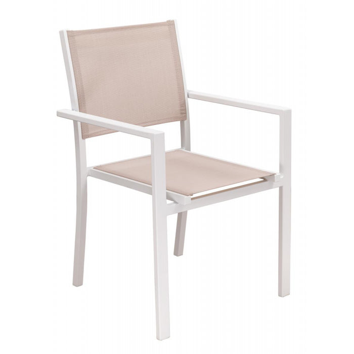 SEDIA SUPER WHITE IN ALLUMINIO CON SEDUTE IN TEXTILENE