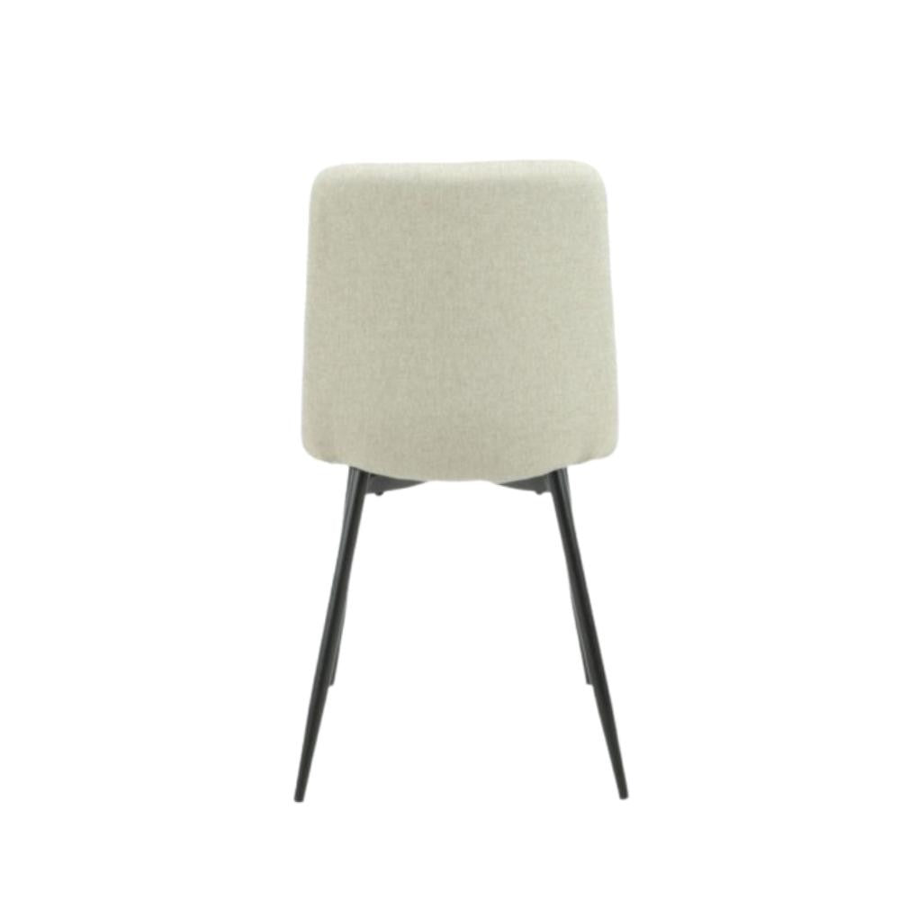 Sedia tessuto beige cuciture a rombo Okar