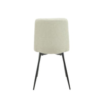 Sedia tessuto beige cuciture a rombo Okar