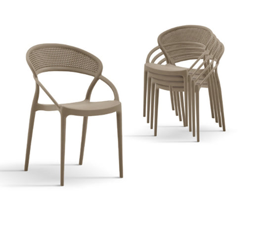 Set 4 sedie bianche di design da giardino Bianco, ZZNLF6050