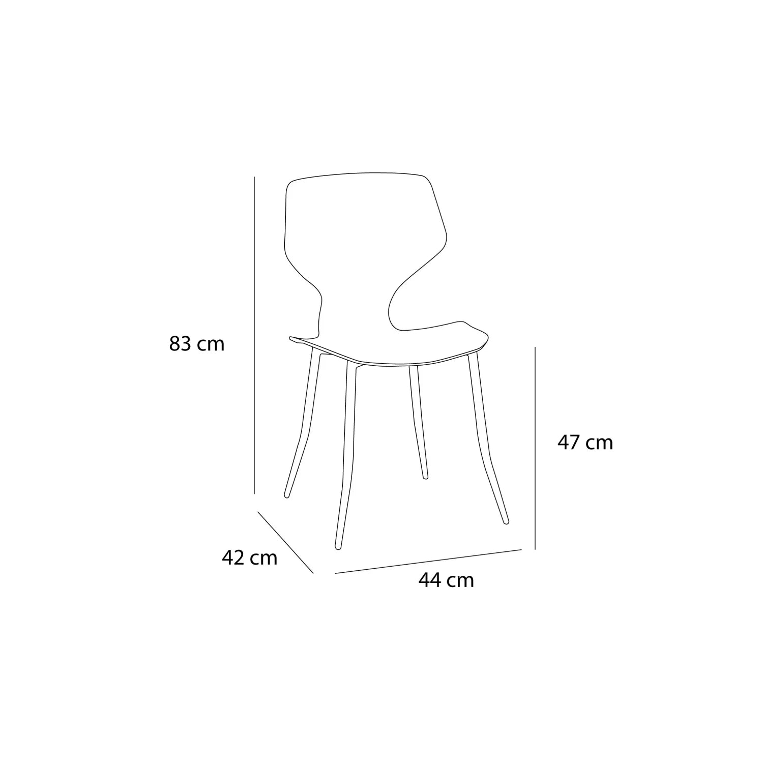 LÚZETE - SEDIA UPPLAND BIANCA