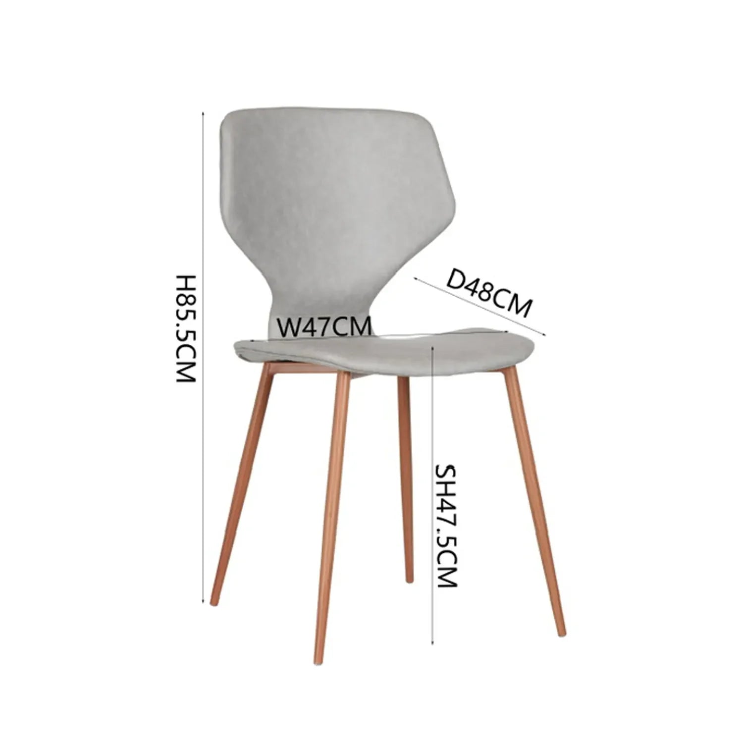 SEDIA UPPLAND PU GRIGIO MARENGO GAMBE COLORE FAGGIO