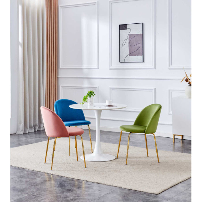 Sedia velluto Sammi blu struttura oro cm 50x57h47/77,5