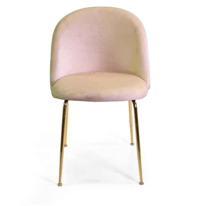 Sedia velluto Sammi crema struttura oro cm 50x57h47/77,5