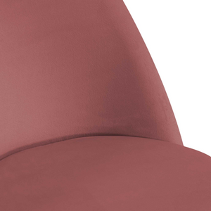 Sedia velluto Sammi rosa antico struttura nero cm 50x57h47/77,5