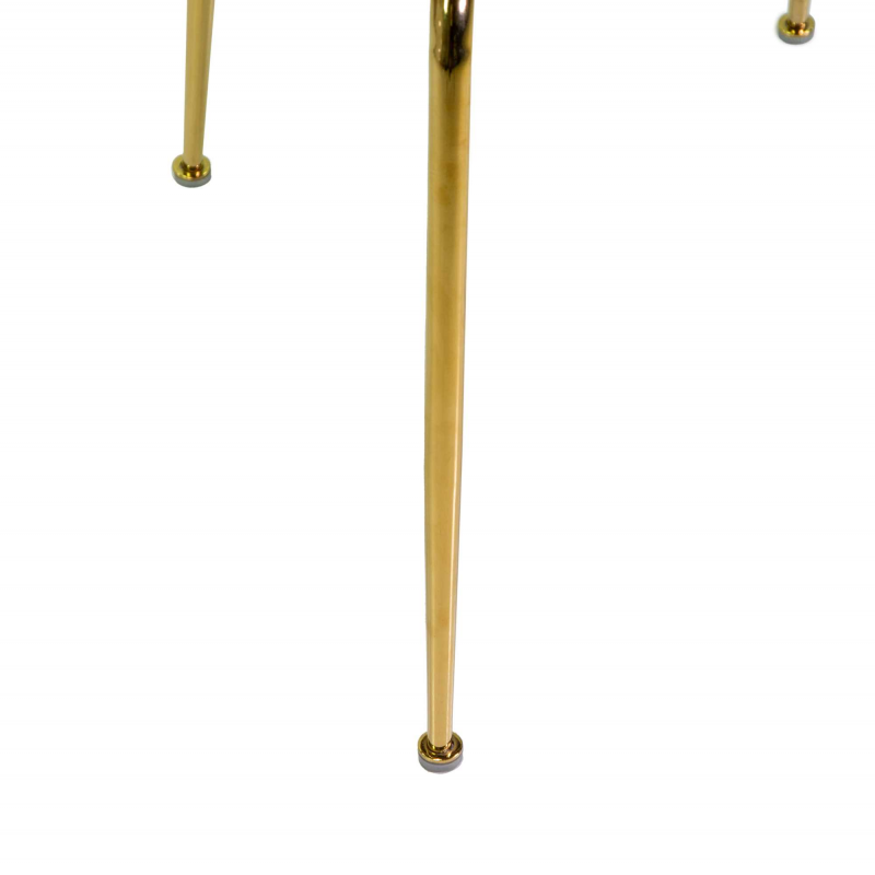 Sedia velluto Sammi rosa antico struttura oro cm 50x57h47/77,5