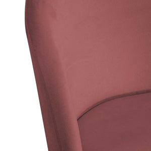 Sedia velluto Sammi rosa antico struttura oro cm 50x57h47/77,5