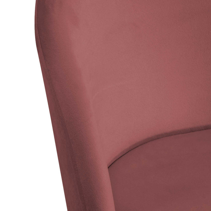 Sedia velluto Sammi rosa antico struttura oro cm 50x57h47/77,5