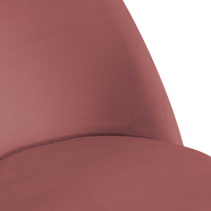 Sedia velluto Sammi rosa antico struttura oro cm 50x57h47/77,5