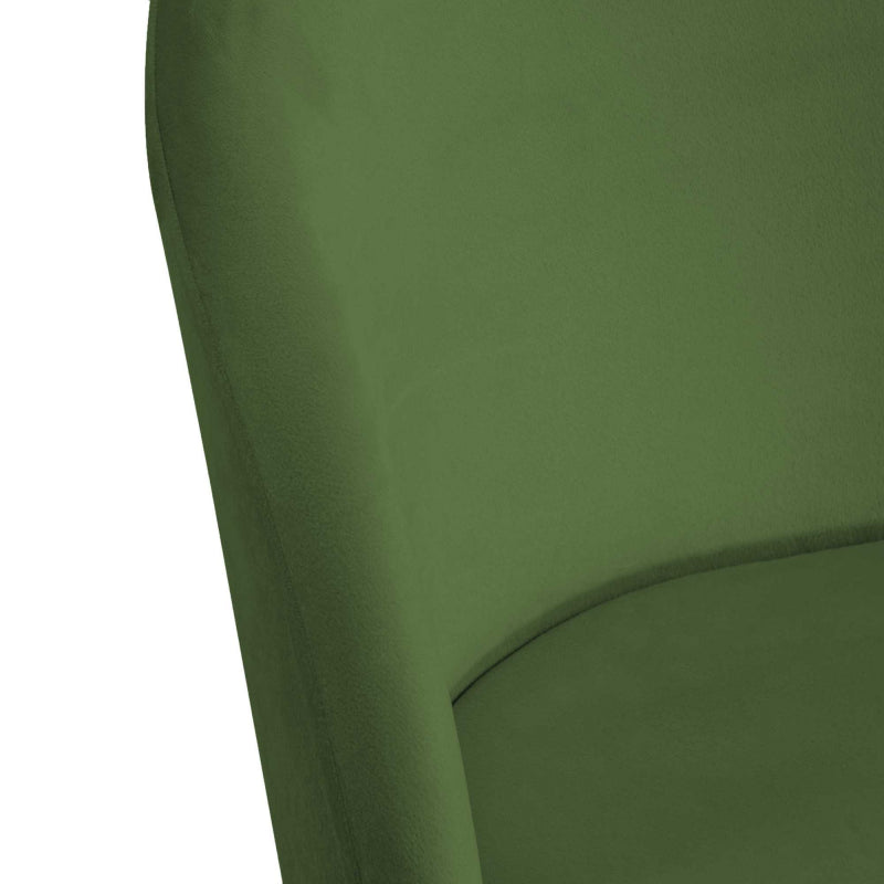 Sedia velluto Sammi verde struttura nero cm 50x57h47/77,5