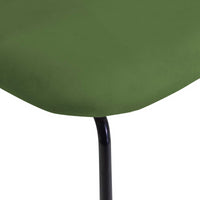 Sedia velluto Sammi verde struttura nero cm 50x57h47/77,5