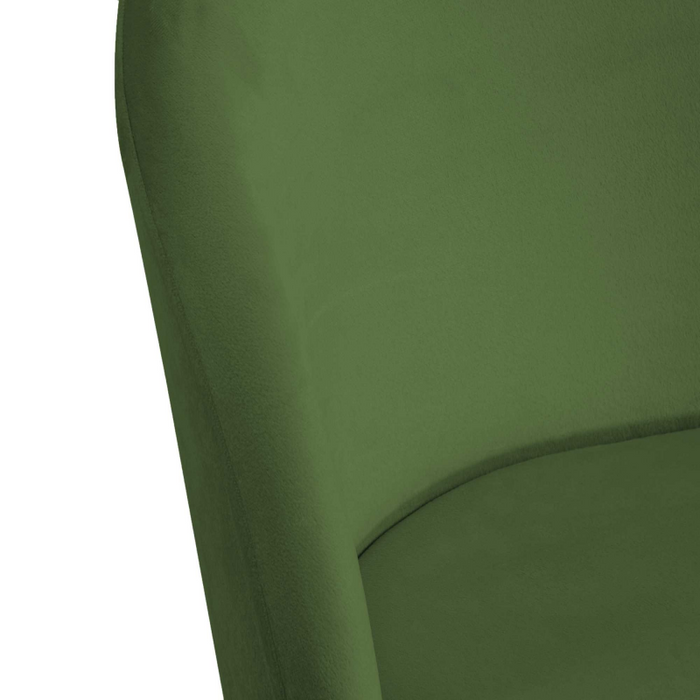 Sedia velluto Sammi verde struttura nero cm 50x57h47/77,5