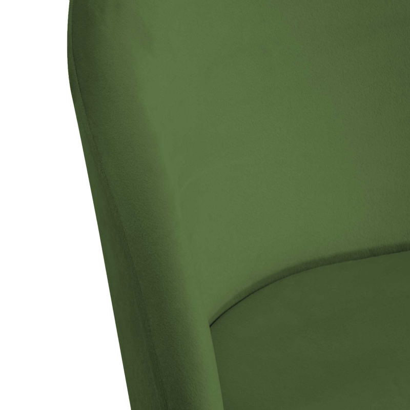 Sedia velluto Sammi verde struttura nero cm 50x57h47/77,5