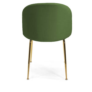 Sedia velluto Sammi verde struttura oro cm 50x57h47/77,5
