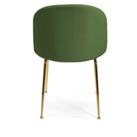 Sedia velluto Sammi verde struttura oro cm 50x57h47/77,5