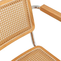 LÚZETE - SEDIA WEBSTER CON BRACCIOLI IN RATTAN PL COLORE NATURALE