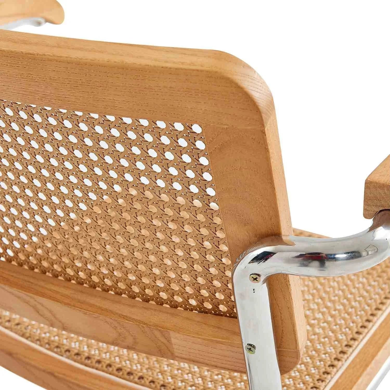 LÚZETE - SEDIA WEBSTER CON BRACCIOLI IN RATTAN PL COLORE NATURALE