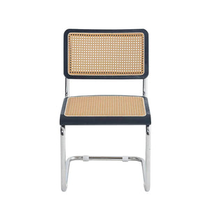 LÚZETE - SEDIA WEBSTER IN RATTAN NERO PL