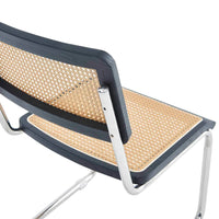 LÚZETE - SEDIA WEBSTER IN RATTAN NERO PL