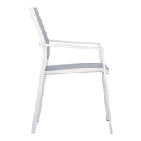 Sedia Zara Alluminio Bianco Text Grigio Chiaro Moia