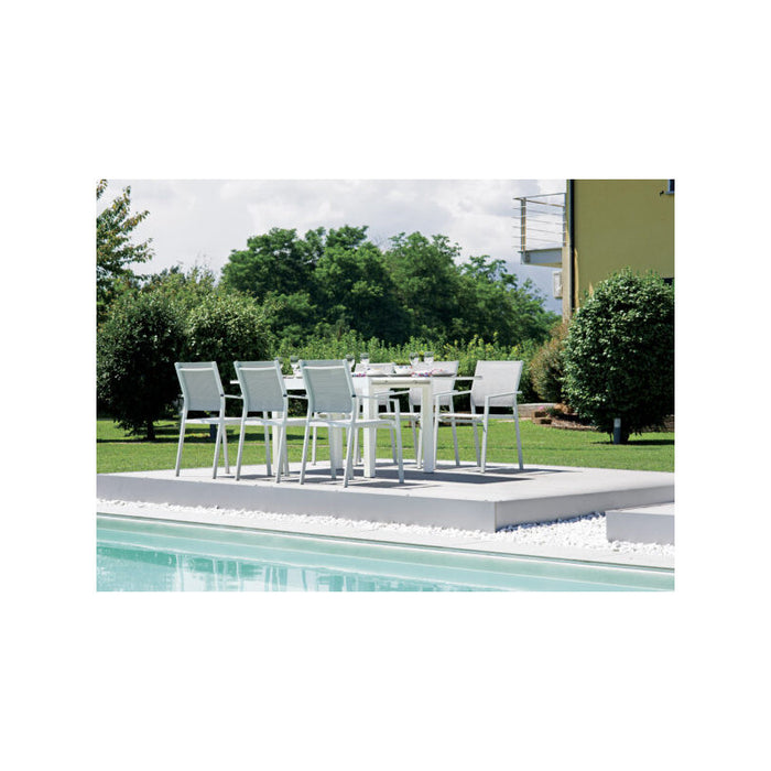 Sedia Zara Alluminio Bianco Text Grigio Chiaro Moia