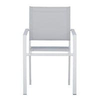 Sedia Zara Alluminio Bianco Text Grigio Chiaro Moia