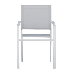 Sedia Zara Alluminio Bianco Text Grigio Chiaro Moia