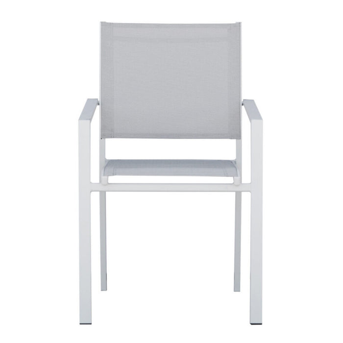 Sedia Zara Alluminio Bianco Text Grigio Chiaro Moia