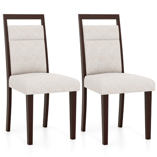 Sedia da cucina con seduta imbottita e schienale inclinabile, Sedie moderne in stile mid-century per sala da pranzo Beige-Sedie da pranzo