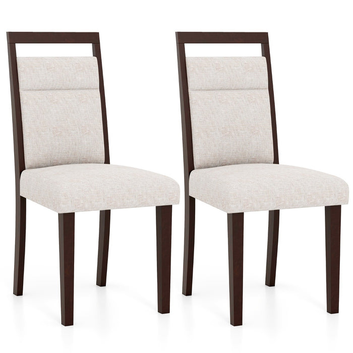 Sedia da cucina con seduta imbottita e schienale inclinabile, Sedie moderne in stile mid-century per sala da pranzo Beige-Sedie da pranzo