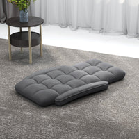 Sedia da gioco da pavimento per adulti con supporto lombare, Poltrona divano regolabile a 6 posizioni con braccioli Grigio-Sedie e poltrone