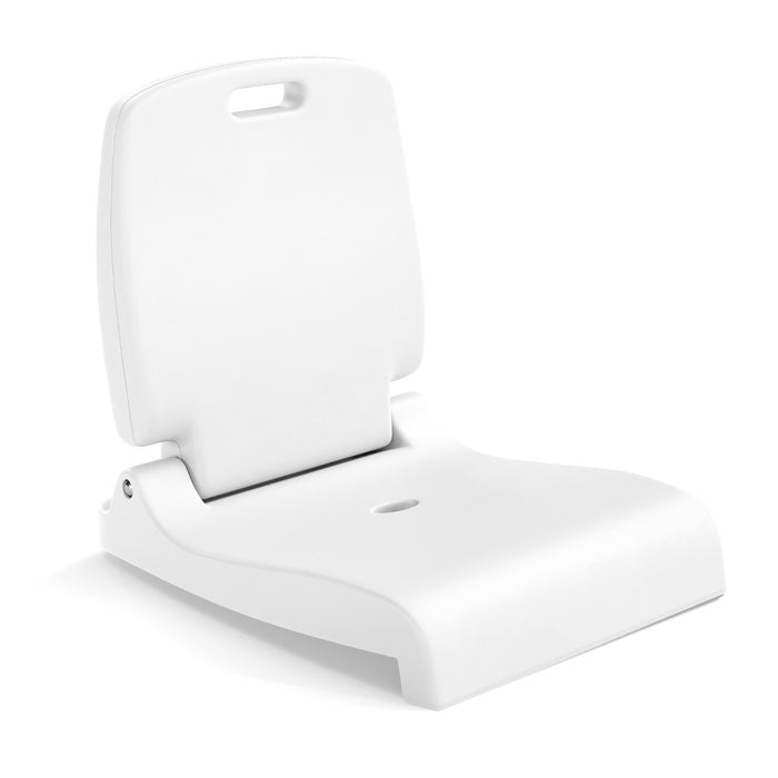 Sedia pieghevole da esterno con maniglia e supporto per ia schiena, Sedie da piscina per bordo piscina foro di drenaggio Bianco-Poltrone e sdraio