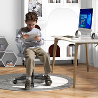 Sedia da scrivania ergonomica regolabile in altezza per bambini, Sedia per computer in rete con ruote universali Grigio-Tavoli e sedie