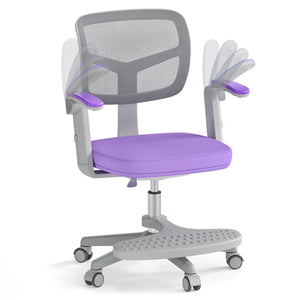 Sedia da studio con altezza regolabile da computer in rete, Sedia da scrivania per bambini ruote universali Viola-Tavoli e sedie