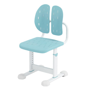 Sedia regolabile in altezza per bambini con doppi supporti dorsal, Sedia da studio con seduta traspirante Blu-Tavoli e sedie