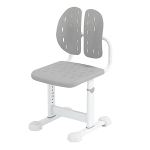 Sedia regolabile in altezza per bambini con doppi supporti dorsal, Sedia da studio con seduta traspirante Grigio-Tavoli e sedie