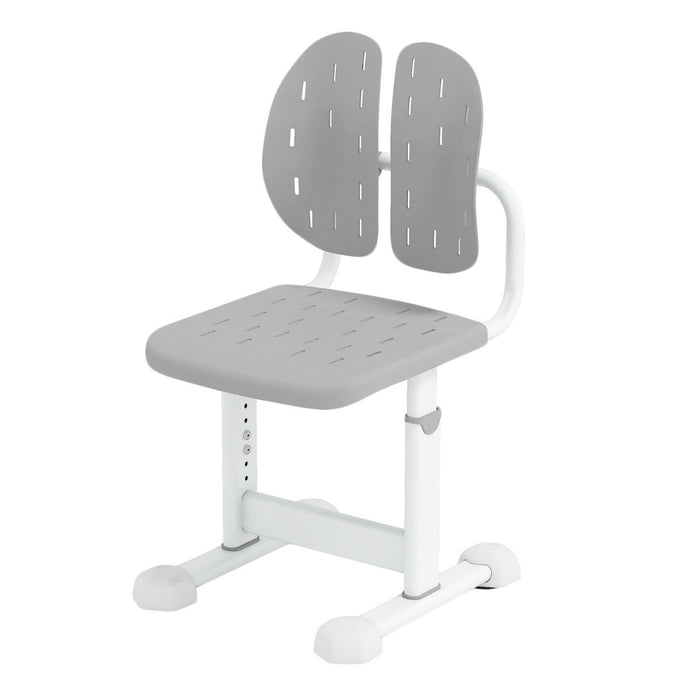 Sedia regolabile in altezza per bambini con doppi supporti dorsal, Sedia da studio con seduta traspirante Grigio-Tavoli e sedie