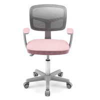 Sedia per scrivania per bambini con altezza regolabile, Sedile girevole a rete Rosa-Tavoli e sedie